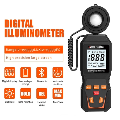 VICTOR 1010D+ Digitale lichtmeter Luxmeter 0~200000lux goedkope lichtverlichting luxmeter voor LED