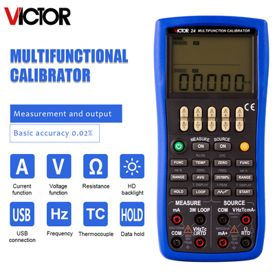 VICTOR 24 Draagbare multifunctiekalibrator Rtd Kalibratieapparatuur