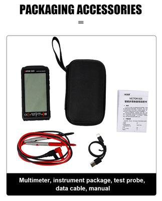 VICTOR 925 Digitale multimeter met lithiumbatterie en fullscreen 9999 LCD-display