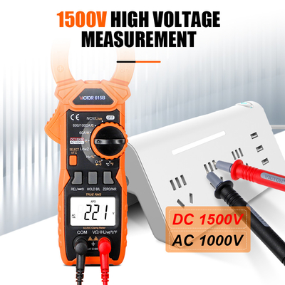 VICTOR 615B DC 1500V 1000A True RMS AC DC Digital Clamp Multimeter met Live NCV zonne-energieclampmeter