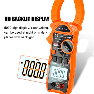 VICTOR 615B DC 1500V 1000A True RMS AC DC Digital Clamp Multimeter met Live NCV zonne-energieclampmeter