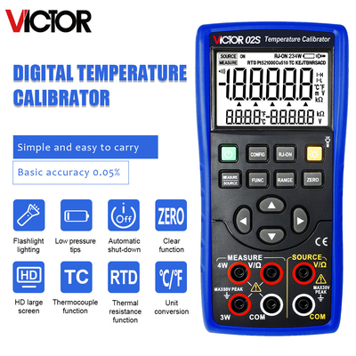 RTD-kalibrator Thermocouple Multifunctionele proceskalibrator Temperatuurkalibrator Tc en RTD-kalibrator