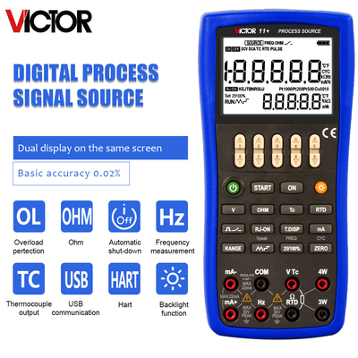 VICTOR 11+ Processignaal Bron handheld kalibrator proceskalibrator multimeter digitale kalibrator