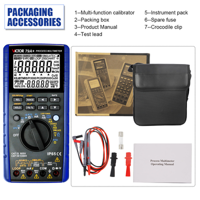 VICTOR 79A+ Professionele multifunctionele proceskalibrator Multimeter Digitale procesmultimeter