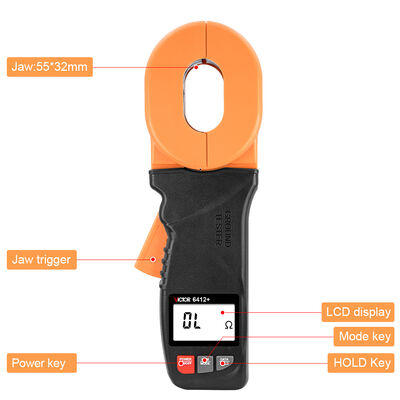 VICTOR 6412+ Olieveld 32mm Klem Aardweerstandstester 1200Ω Data Hold 99sets